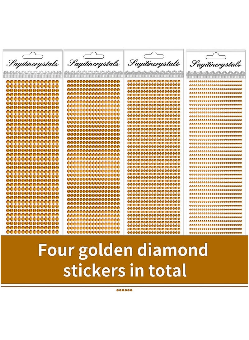 3090 Pcs 4 Sheets Rhinestone Stickers 3/4/5/6 mm Self Adhesive Craft Rhinestones Gems for Face Eyes Makeup Hair Body - Image 2