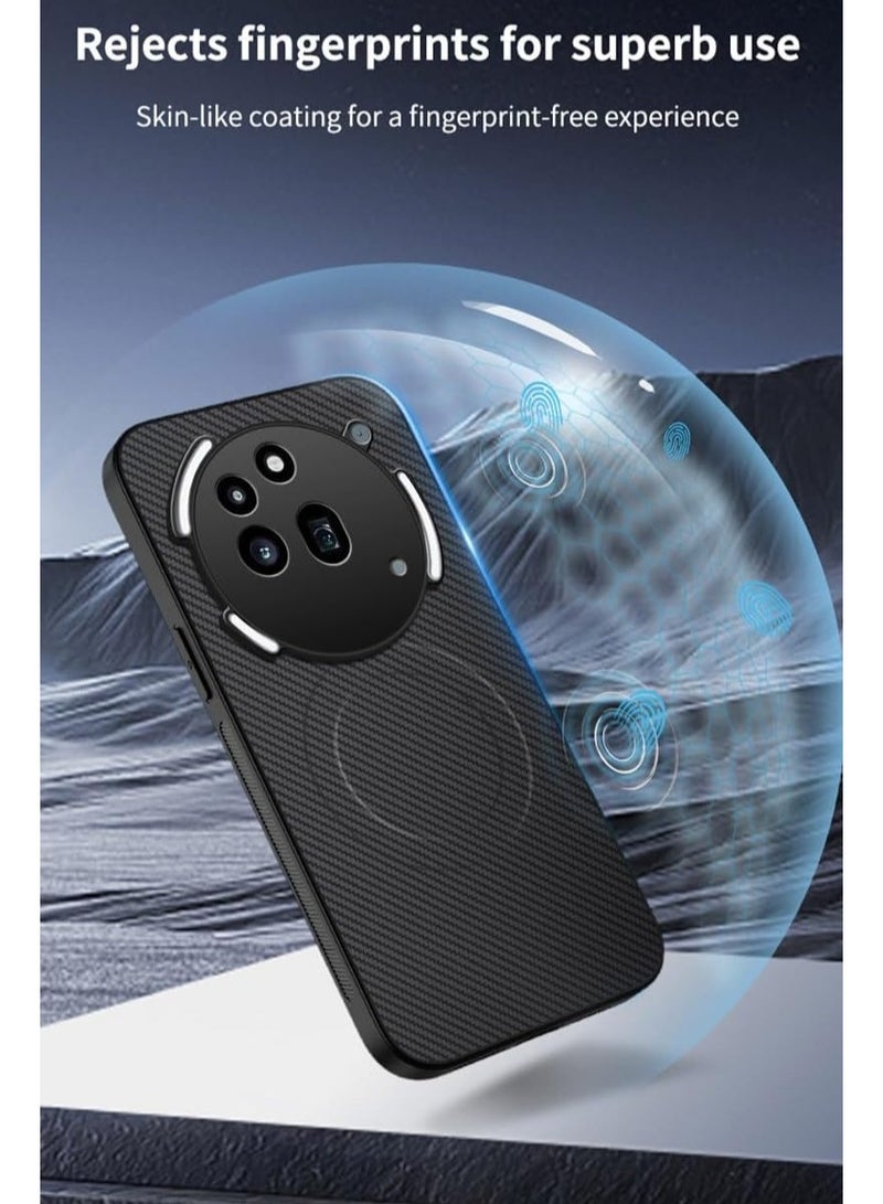 general Compatible Nothing Phone 3A Pro (2025) Case Fibre Texture Magnetic Wireless Charging Leather Case For Nothing Phone 3A Pro - Image 5