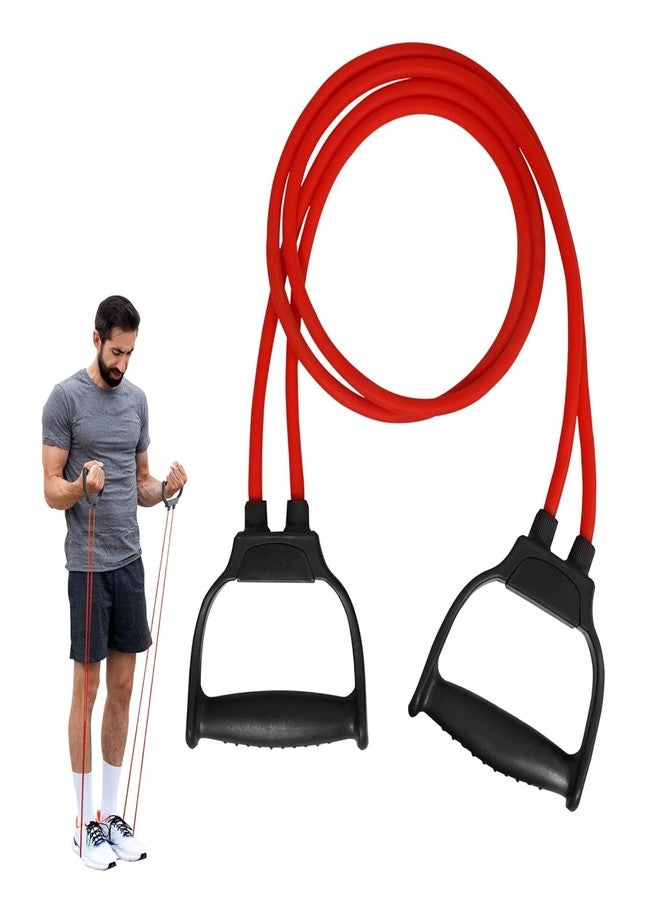 FEWORLD Resistance Toning Tube, with Foam Handles, for Exercise & Stretching, Suitable in Home & Gym Workout for Men & Women-Multi Resistance. - Image 1