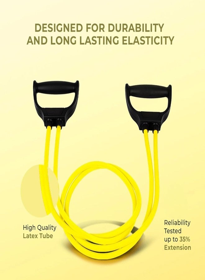 FEWORLD Resistance Toning Tube, with Foam Handles, for Exercise & Stretching, Suitable in Home & Gym Workout for Men & Women-Multi Resistance. - Image 2