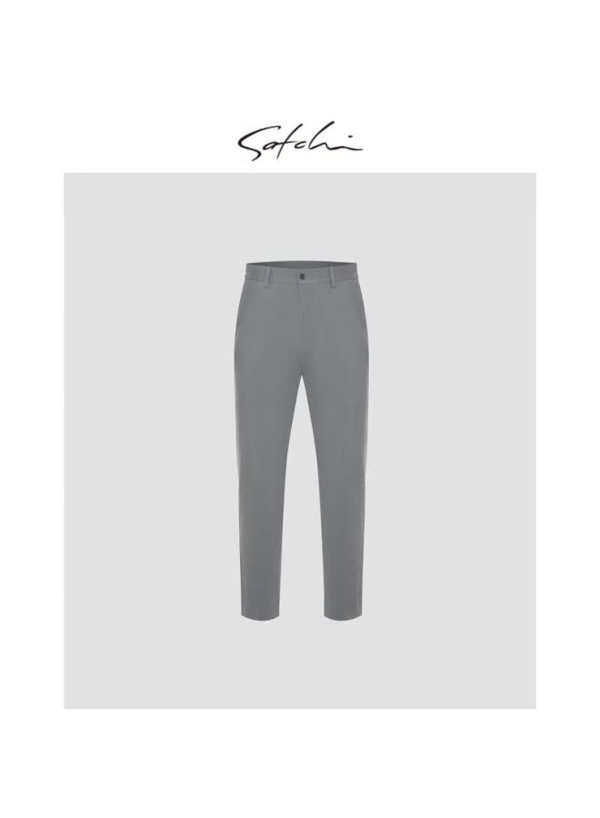 Satchi Shachi Easy-care Business Light Luxury Wool Men's Suit Pants, Wrinkle-resistant Straight-leg Trousers, Thin Spring And Summer Style, Medium Gray, Size 48 - Image 3
