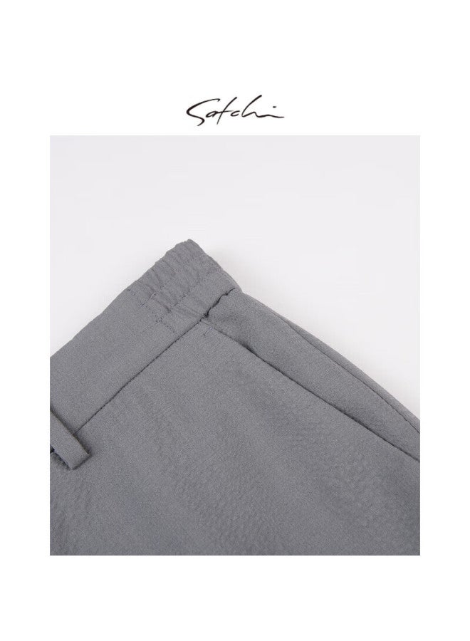 Satchi Shachi Easy-care Business Light Luxury Wool Men's Suit Pants, Wrinkle-resistant Straight-leg Trousers, Thin Spring And Summer Style, Medium Gray, Size 48 - Image 5