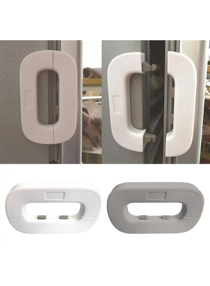 NAMA 2Pcs - Multicolor Child Proof Refrigerator Lock Child Safety Lock Baby Safety Freezer Door Lock Anti Pinch Drawer Lock For Fridges, Cabinets, Drawers, Doors And More (Multi-Color) - Image 3