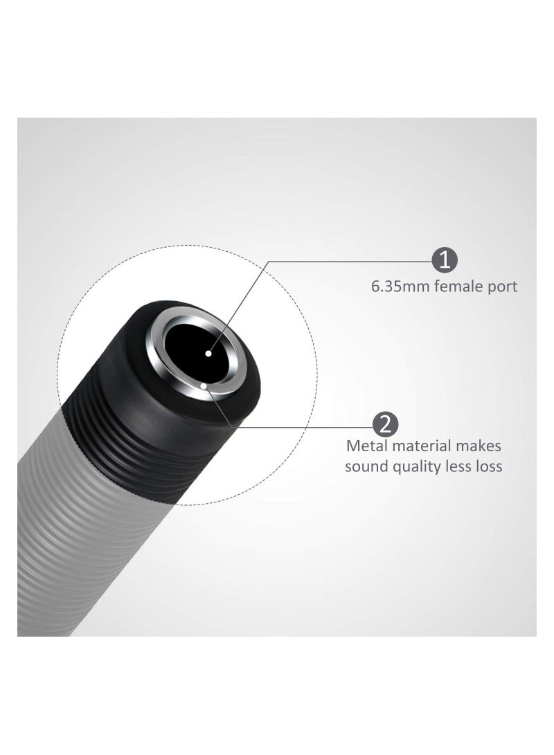 3 Pcs 1/4 Inch TRS/TS Coupler Female to Female Audio Connector, 6.35 mm TRS Stereo and Mono Jack Adapter Joiner, Extension Connector for Amplifier Speaker Guitar Sound  - Image 2