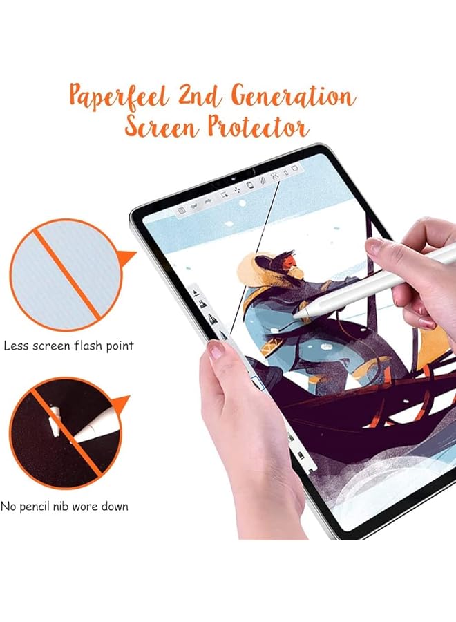 erorex 2 Pack Paper Feel Screen Protector For Ipad Pro 11 Inch 2022 2021 Matte Pet Film For Ipad Pro 11 Write And Draw Like On Paper Anti Glare Screen Protector Ipad Pro 11 Inch  - Image 4