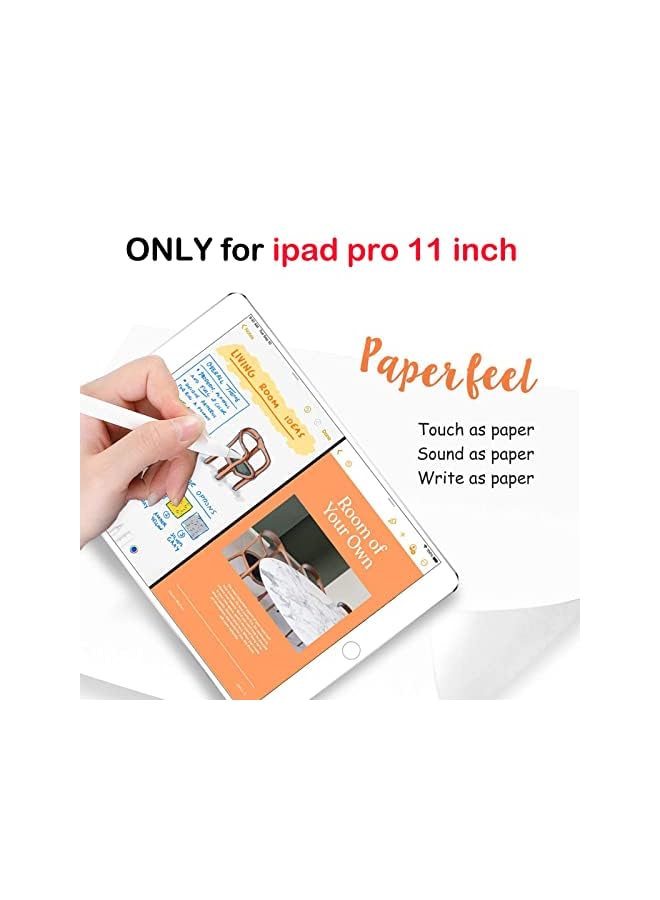 erorex 2 Pack Paper Feel Screen Protector For Ipad Pro 11 Inch 2022 2021 Matte Pet Film For Ipad Pro 11 Write And Draw Like On Paper Anti Glare Screen Protector Ipad Pro 11 Inch  - Image 2