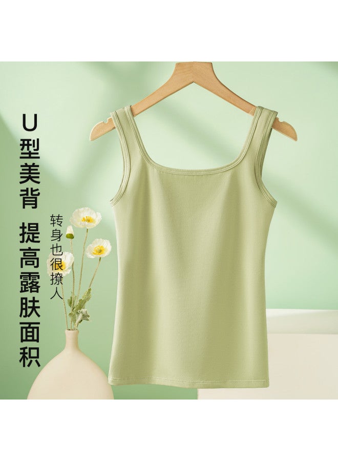 Moonbadi Women'S Soft Cotton Comfortable Undershirt Camisole, Seamless Round Neck, Fashionable And Versatile For Layering Or Outer Wear - Image 3