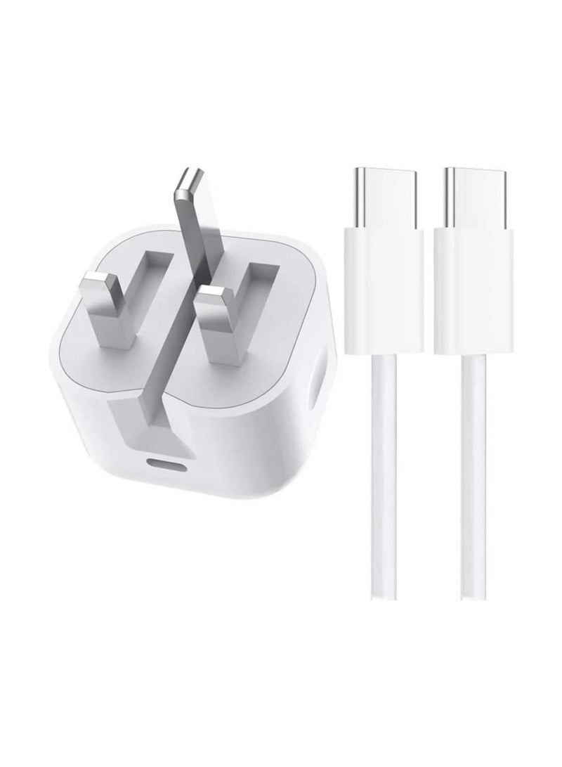 Nexloop 20 Watt iPhone 17 pro max 16/15 Pro Max Charger With USB C Port with 2M iPhone Fast Charging Cord Type C to C for iPhone 17/16/15 Pro max/15 Pro/15 plus/15, Samsung S24 and all USB C mobiles / Tabs - Image 1