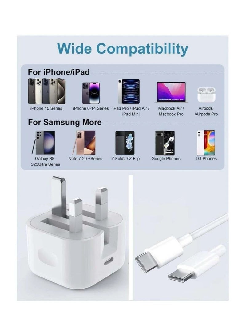 Nexloop 20 Watt iPhone 17 pro max 16/15 Pro Max Charger With USB C Port with 2M iPhone Fast Charging Cord Type C to C for iPhone 17/16/15 Pro max/15 Pro/15 plus/15, Samsung S24 and all USB C mobiles / Tabs - Image 2