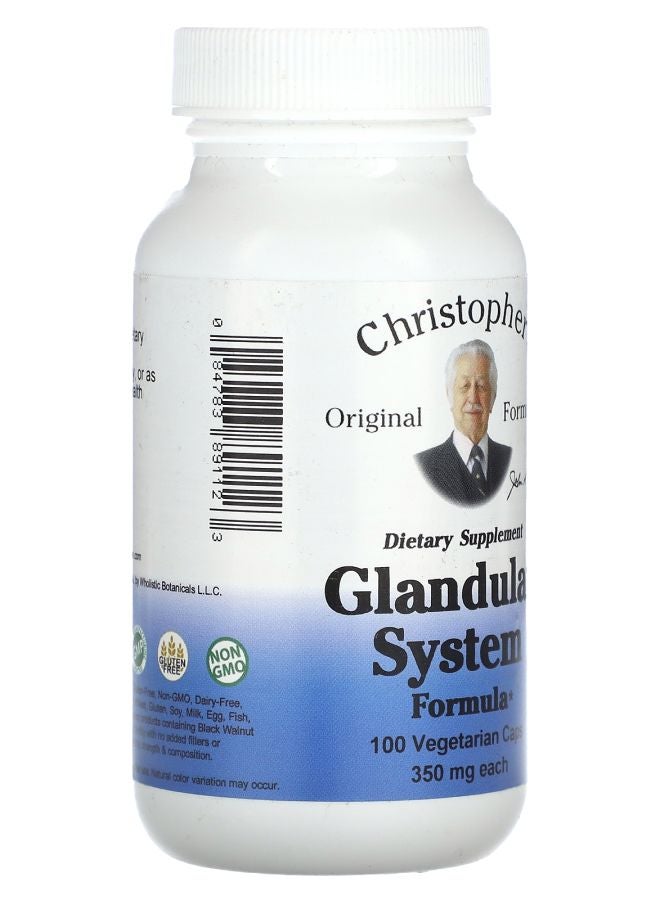 Christopher's Original Formulas صيغة النظام الغدي 350 ملغ 100 كبسولة نباتية - Image 2