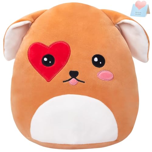CozyWorld Valentines Puppy Dog Plush Stuffed Animals Squishy Original Heart Love You Dog Pillow Soft Cuddly Valentine Gifts for Kids Girls Girlfriend Boyfriend Mom Lover 115 Inch - Image 1