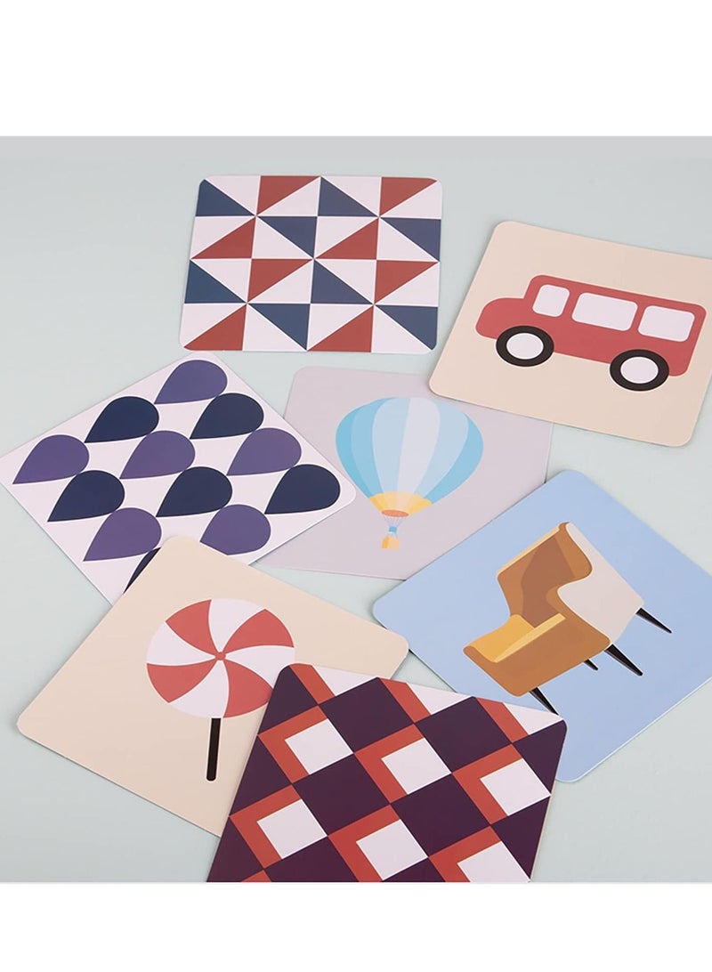 يو إل اتش واي سي بطاقات تعليمية للأطفال عالية التباين، 48 قطعة 96 صفحة باللون الأسود والأبيض، بطاقات أنشطة تعلم الطفل تحفز بصريًا، ألعاب تنمية دماغ الأطفال حديثي الولادة، هدايا ألعاب لحديثي الولادة - Image 5