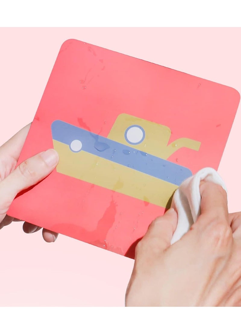 يو إل اتش واي سي بطاقات تعليمية للأطفال عالية التباين، 48 قطعة 96 صفحة باللون الأسود والأبيض، بطاقات أنشطة تعلم الطفل تحفز بصريًا، ألعاب تنمية دماغ الأطفال حديثي الولادة، هدايا ألعاب لحديثي الولادة - Image 2