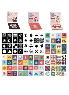 ULHYC High Contrast Baby Flashcards, 48PCS 96Page Black White Color Visually Stimulating Baby Learning Activity Cards, Newborn Brain Development Toys Newborn Toy Gifts  - Image 1