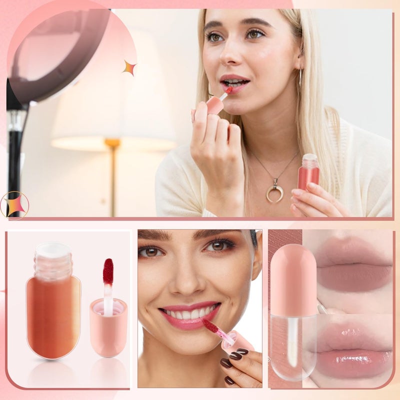 KASTWAVE 5ml Lip Gloss Containers, Refillable Plastic Tubes for DIY Cosmetics, Mini Round Bottles for Lip Balm, Travel-Friendly, Pink, 30Pcs - Image 2