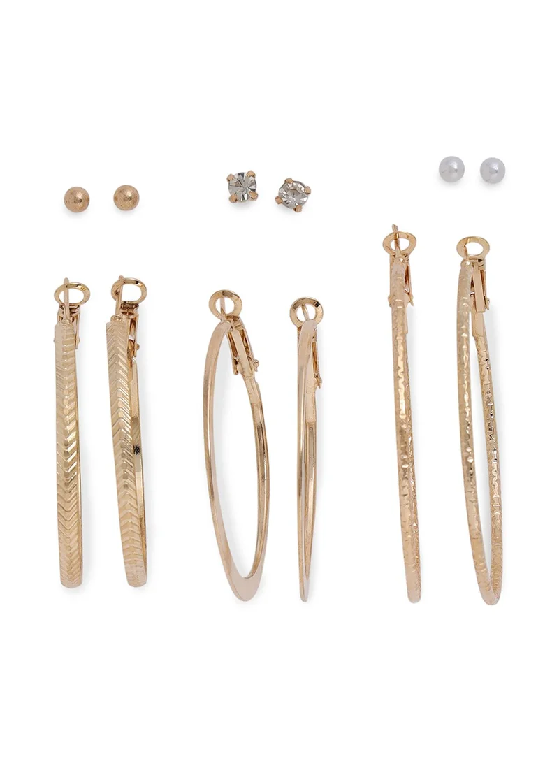 سوهي Set Of 6 Contemporary Hoop Earrings