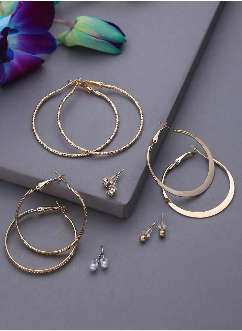 سوهي Set Of 6 Contemporary Hoop Earrings