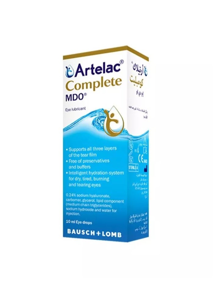 Artelac قطرات العين الكاملة MDO المرطبة 10 مل 