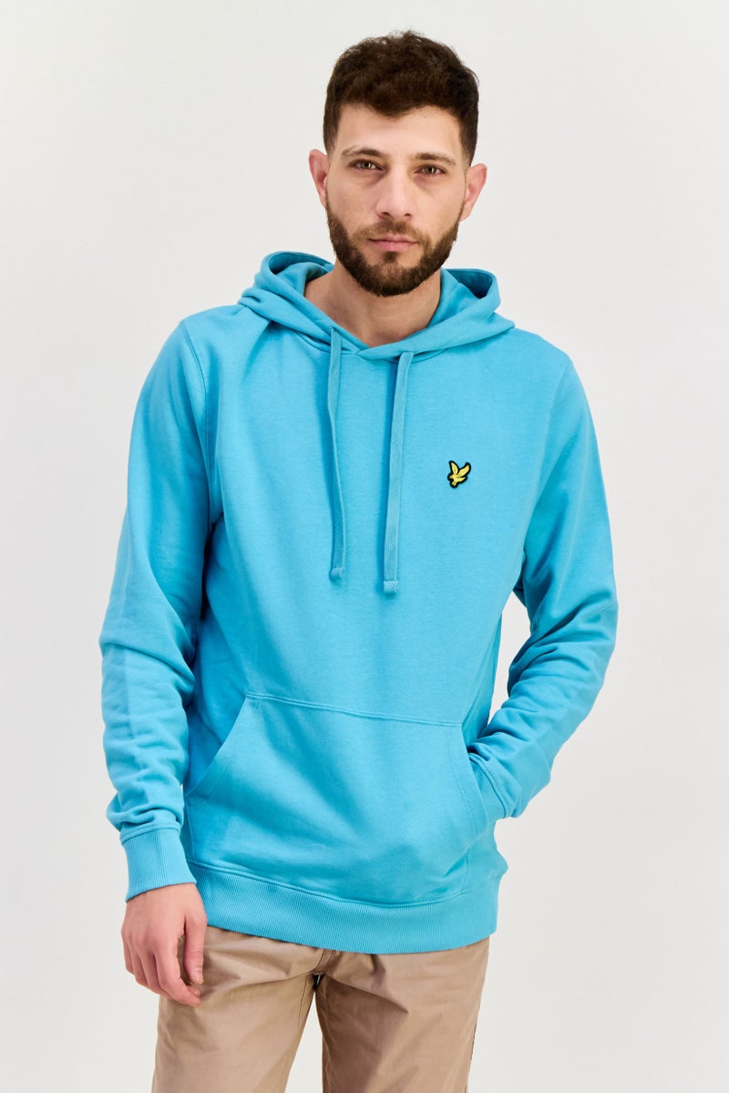 Lyle & Scott Men Hooded Embroidered Logo Long Sleeves Sweatshirt, Blue - Image 1