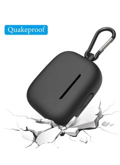 Generic Silicone Case Compatible with Anker Soundcore K20i Wireless Earbuds, Earphone Case Cover with Keychain Hook, Accessible Charging Port (Black)  - Image 4