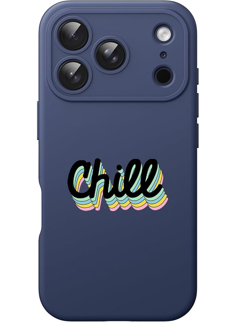 Theodor Protective Slim Fit Case Liquid Silicone Cover with Full Body Protection Anti-Scratch Shockproof Case For Apple iPhone 17 Pro Max (Blue) Chill - Image 1