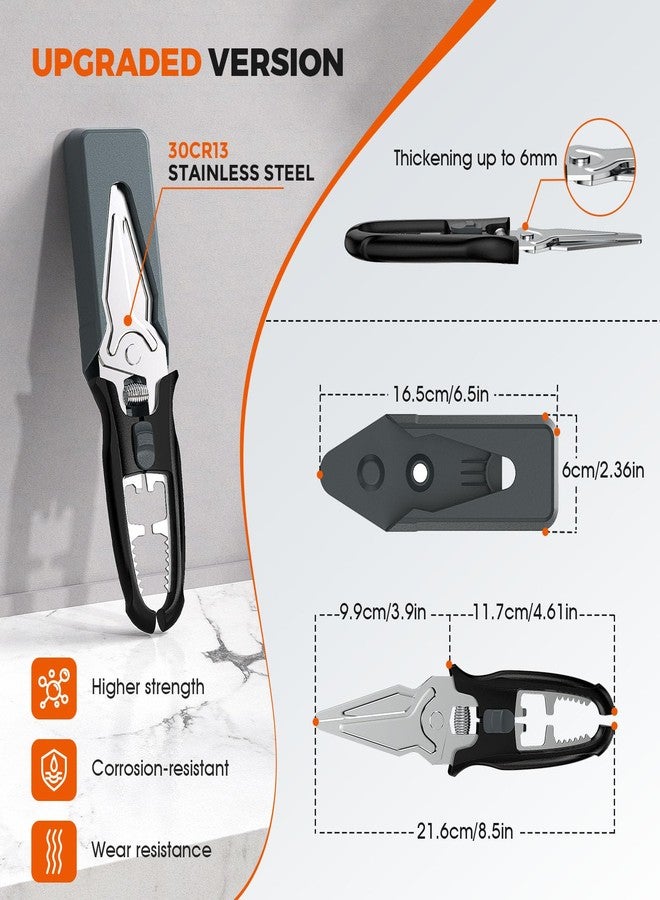 PGYARD Multifunctional Kitchen Scissors - Kitchen Shears with Magnetic Holder & Safety Lock, Heavy Duty Poultry Shears, Stainless Steel for Chicken Meat Cutting Turkey, Vegetables - Image 2