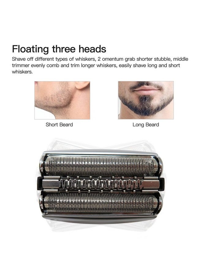 USonline911 Updated New Version 70S Silver Shaver Replacement Head W Sealed Packaging Replacement For Braun Pulsonic Series 7 Braun Pulsonic Shaver 70S Silver 760Cc 765Cc 795Cc 790Cc 720S 5693 9585 9785 - Image 2