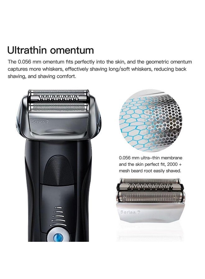 USonline911 Updated New Version 70S Silver Shaver Replacement Head W Sealed Packaging Replacement For Braun Pulsonic Series 7 Braun Pulsonic Shaver 70S Silver 760Cc 765Cc 795Cc 790Cc 720S 5693 9585 9785 - Image 4