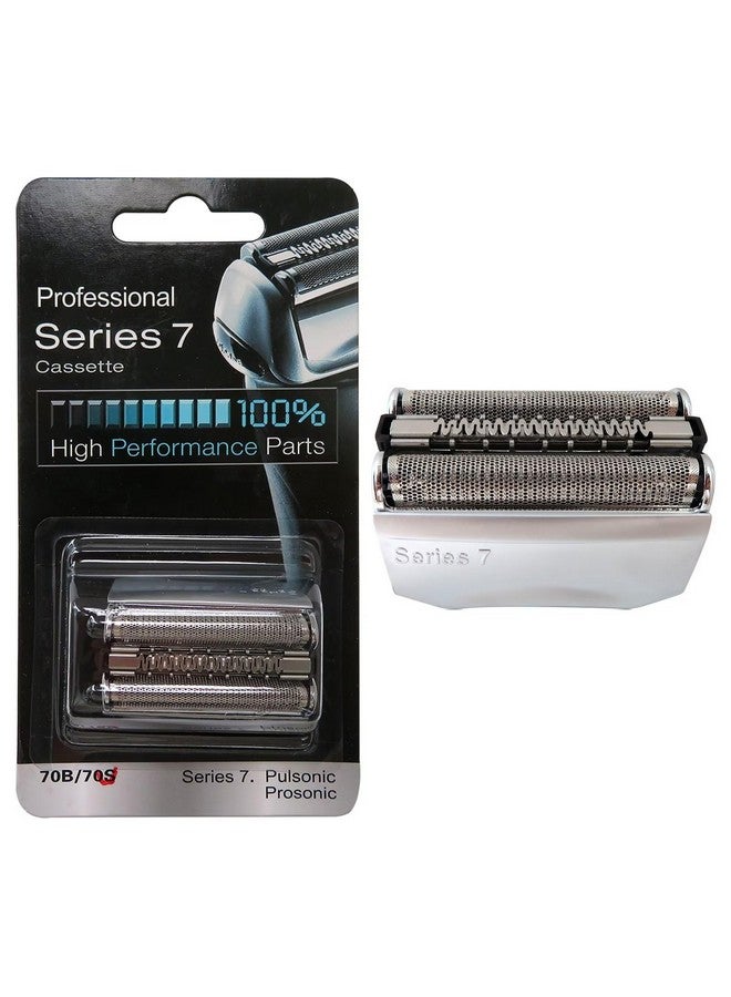 USonline911 Updated New Version 70S Silver Shaver Replacement Head W Sealed Packaging Replacement For Braun Pulsonic Series 7 Braun Pulsonic Shaver 70S Silver 760Cc 765Cc 795Cc 790Cc 720S 5693 9585 9785 - Image 1