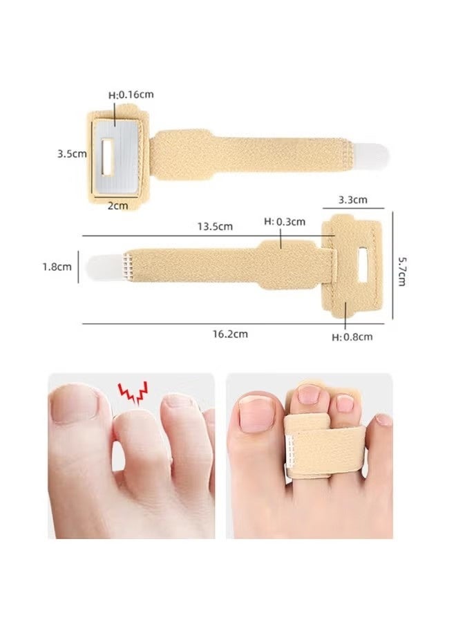 4 قطع من مصحح تقويم أصابع القدم المطرقية، ضمادات ودعامات لتخفيف آلام أصابع القدم الملتوية والمتعرجة والمكسورة. - Image 4