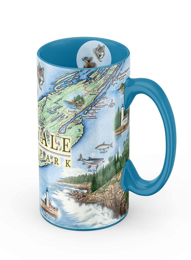 Xplorer Maps Isle Royale National Park Map Ceramic Mug (16oz) – BPA-Free Coffee Cup for Hot & Cold Drinks – Perfect for Office, Home, or Gift - Image 1
