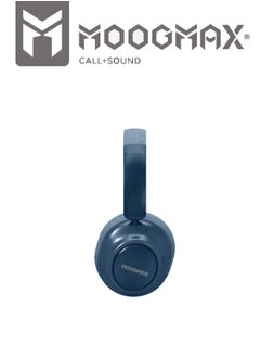 MOOGMAX MX-613 Wireless Bluetooth Headphones with Built-in Microphone for Calls. Bass-free headphones with clear stereo sound. headphones wireless with the latest Bluetooth 5.3 version. headphones bluetooth with up to 18-24 hours of playback time. Foldable, height-adjustable wireless headset. headset wireless compatible with all phones. over ear headphones with comfortable, soft cushions. Moogmax headphones in Blue.  - Image 2