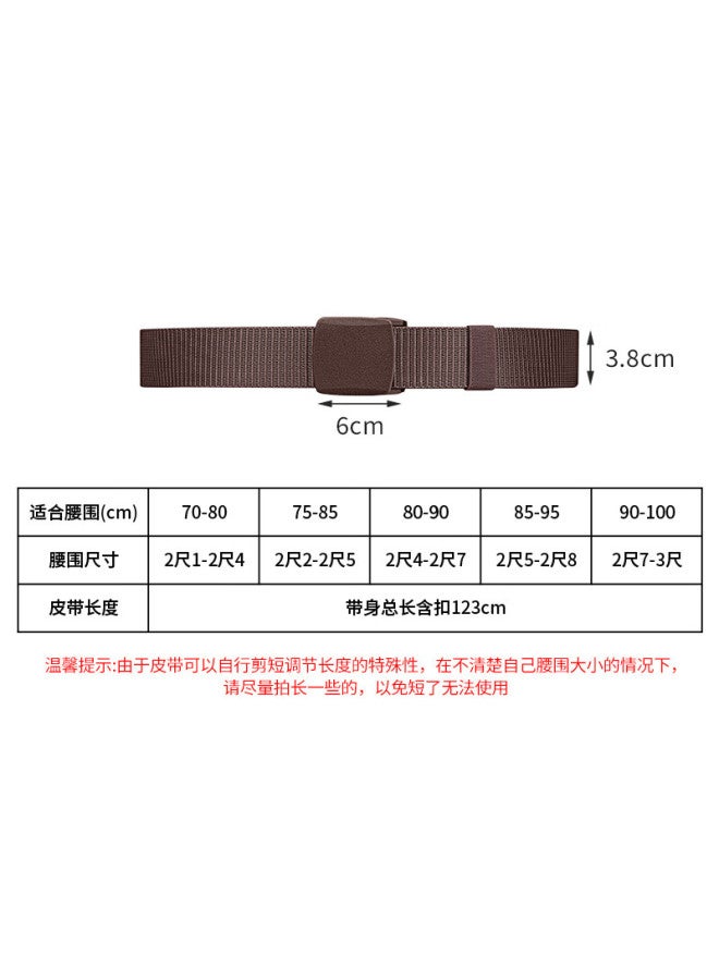 Biyoumei Men's Automatic Buckle Casual Leather Belt Fashion Versatile Business Casual Belt Brown 120cm