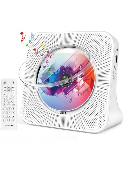 Desktop CD player with speakers,  CD players for home, Bluetooth CD player with Hi-Fi Stereo Sound,Remote Control,Supports CD/Bluetooth/FM Radio/U Disk/AUX/Timer/Repeat