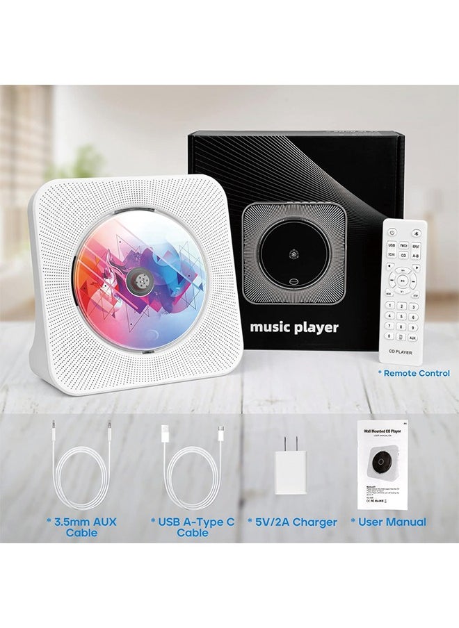 Generic - Desktop CD player with speakers,  CD players for home, Bluetooth CD player with Hi-Fi Stereo Sound,Remote Control,Supports CD/Bluetooth/FM Radio/U Disk/AUX/Timer/Repeat - Image 1