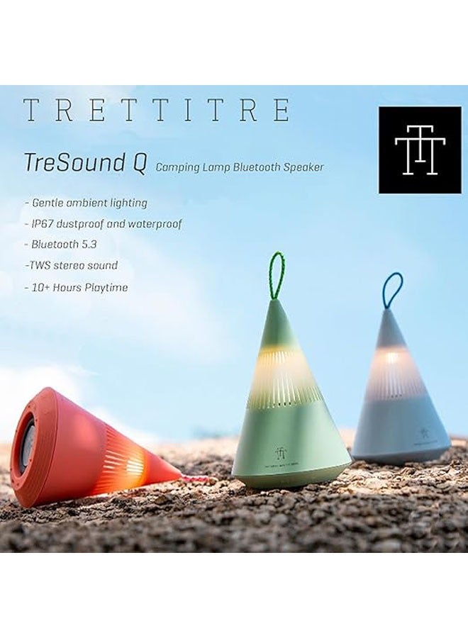 General Bluetooth Speaker, Wireless Speaker with Camping Lights, TWS, IP67 Waterproof, Party Speaker, 360° Surround Sound, Outdoor Lantern Speaker for Hiking, Camping, Travel Tresound Q Green  - Image 2