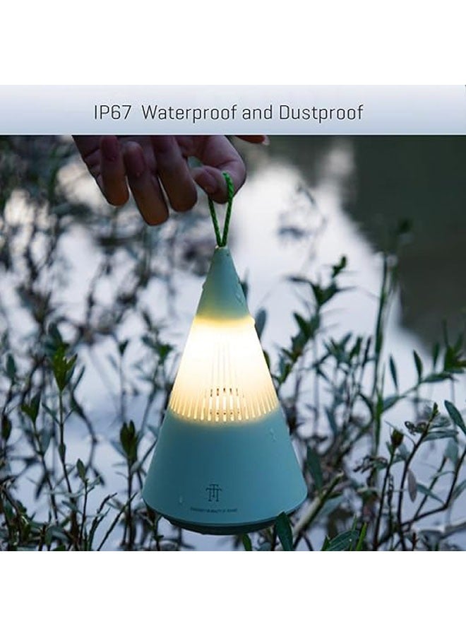 General Bluetooth Speaker, Wireless Speaker with Camping Lights, TWS, IP67 Waterproof, Party Speaker, 360° Surround Sound, Outdoor Lantern Speaker for Hiking, Camping, Travel Tresound Q Green  - Image 3