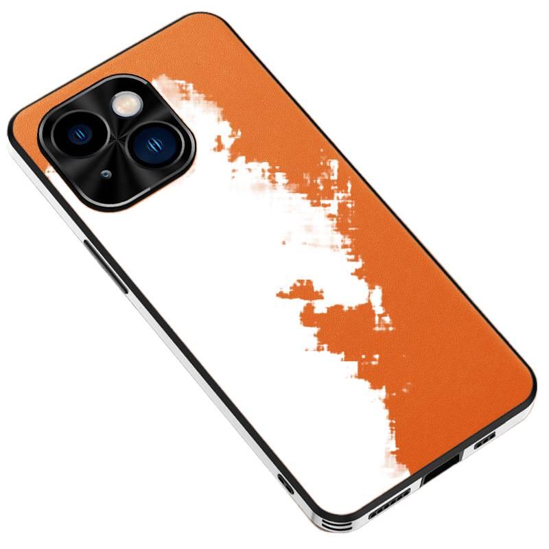 غطاء واقي | حماية من السقوط | برتقالي ملمس جلد | مقاوم للصدمات لـ iPhone 12 - Image 1