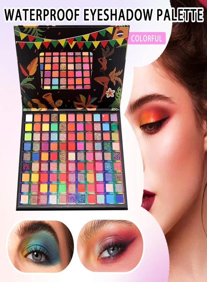 PPPanYiDi 99 Colors Eyeshadow Palette,Matte Glitter Eyeshadow Makeup Palette with Eyeshadow Brush,Highly Pigmented Colorful Shimmer Eye Shadow Palette Makeup Kit for Women - Image 2