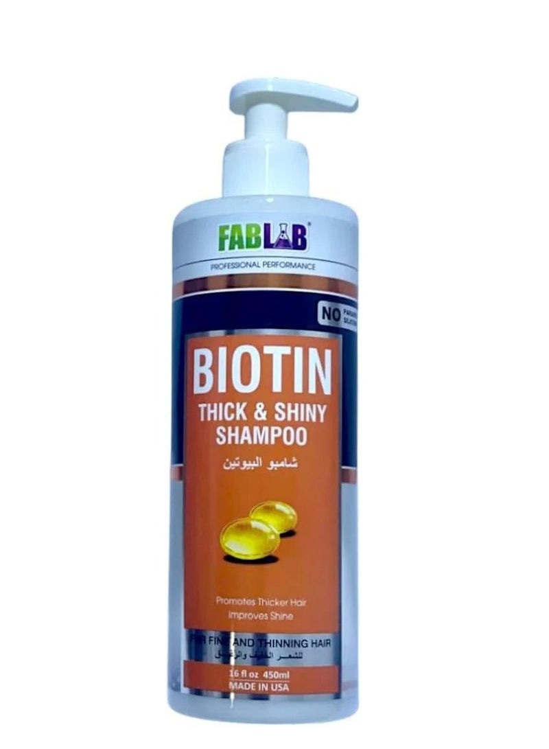 FabLab Biotin Shampoo for Thick and Shiny Hair