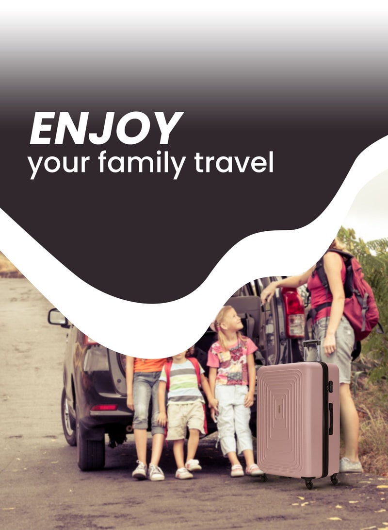 ستارجولد مجموعة أمتعة من 4 قطع، حقيبة سفر صلبة من مادة ABS مع سحاب قابل للتمدد، وعجلات دوارة 360 درجة، وقفل رقمي، وحقيبة سفر خفيفة الوزن بعجلات - Image 5