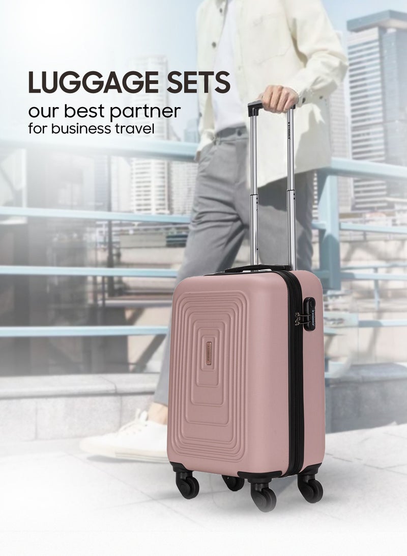 ستارجولد مجموعة أمتعة من 4 قطع، حقيبة سفر صلبة من مادة ABS مع سحاب قابل للتمدد، وعجلات دوارة 360 درجة، وقفل رقمي، وحقيبة سفر خفيفة الوزن بعجلات - Image 4