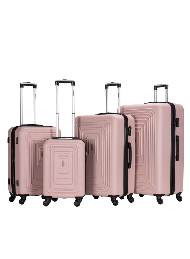 ستارجولد مجموعة أمتعة من 4 قطع، حقيبة سفر صلبة من مادة ABS مع سحاب قابل للتمدد، وعجلات دوارة 360 درجة، وقفل رقمي، وحقيبة سفر خفيفة الوزن بعجلات - Image 1