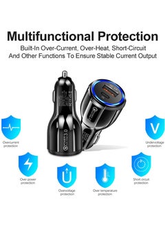 Gzar Gzar USB C Car Charger 18W Super Mini Fast USB Car Charger Adapter PD and QC 3.0 Dual Port Compatible with iPhone 13 Pro Max X Samsung Galaxy Note 20 White  - Image 5