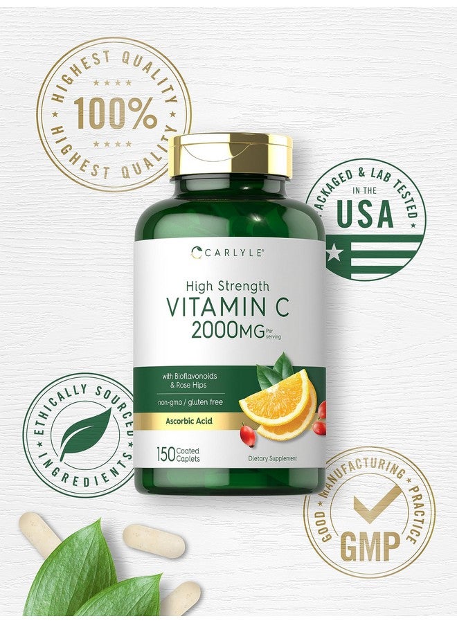 كارلايل فيتامين سي ٢٠٠٠ ملغ | مع ثمر الورد | ١٥٠ كبسولة | مكمل غذائي نباتي، غير معدل وراثيًا، وخالي من الغلوتين - Image 5