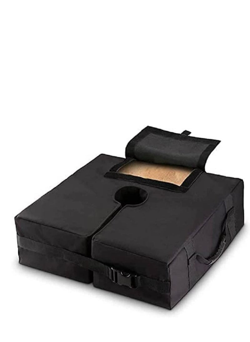 Y&D Umbrella Base Weight Bag with Larger Sand Opening-Up to 110 lbs-Square Waterproof Stand Weight Filled For Sand Outdoor Offset Cantilever or Standard Patio Umbrella Flagpole - Image 1
