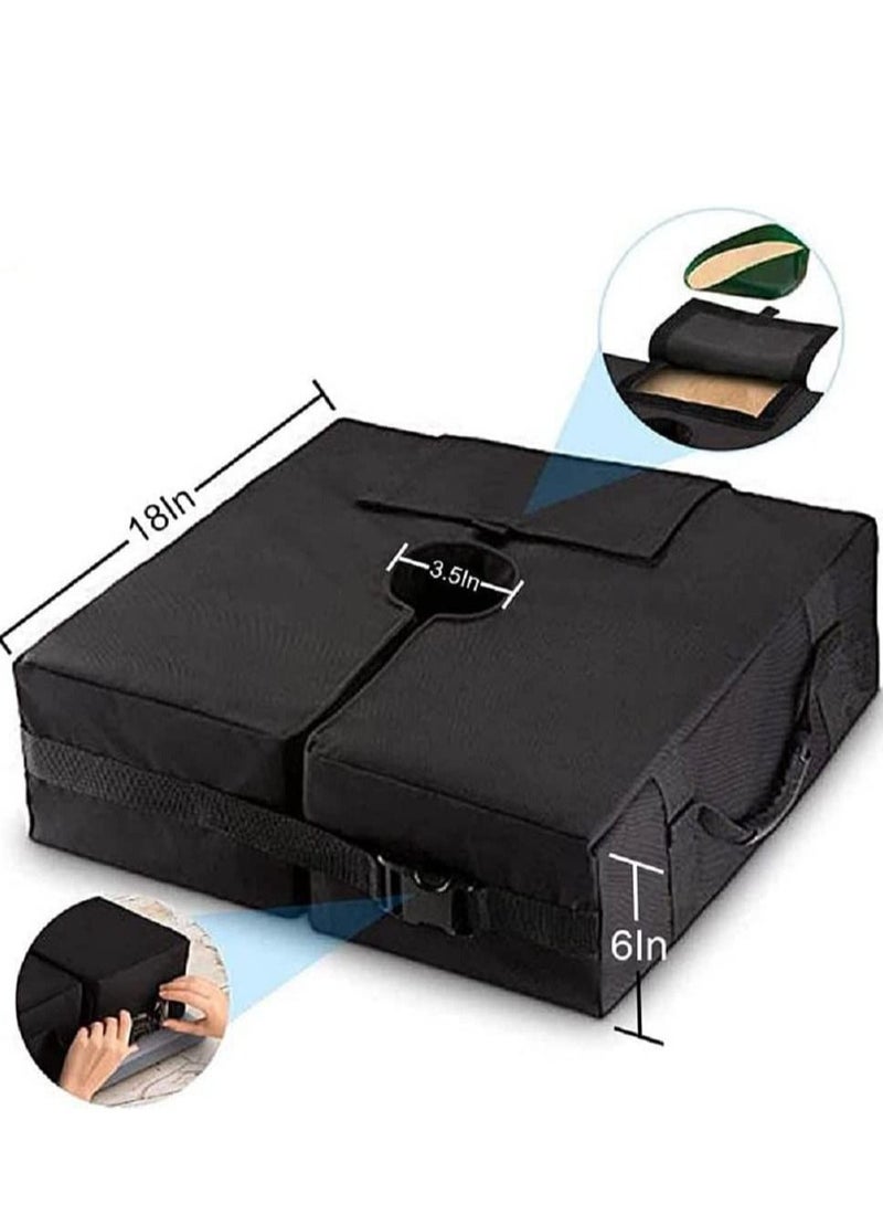 Y&D Umbrella Base Weight Bag with Larger Sand Opening-Up to 110 lbs-Square Waterproof Stand Weight Filled For Sand Outdoor Offset Cantilever or Standard Patio Umbrella Flagpole - Image 2