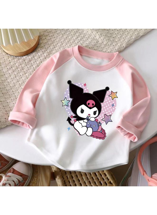 Girls T-shirt Autumn And Winter Kuromi Sleeve Outer Wear Bottoming Shirt Baby Korean Style Foreign Style Versatile Top Trendy - Image 1
