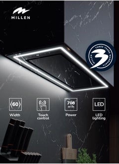 MILLEN 52 cm Built-In Range Hood - Elegance and Efficiency Redefined, 3 Y Warranty, Filters Included  - Image 2