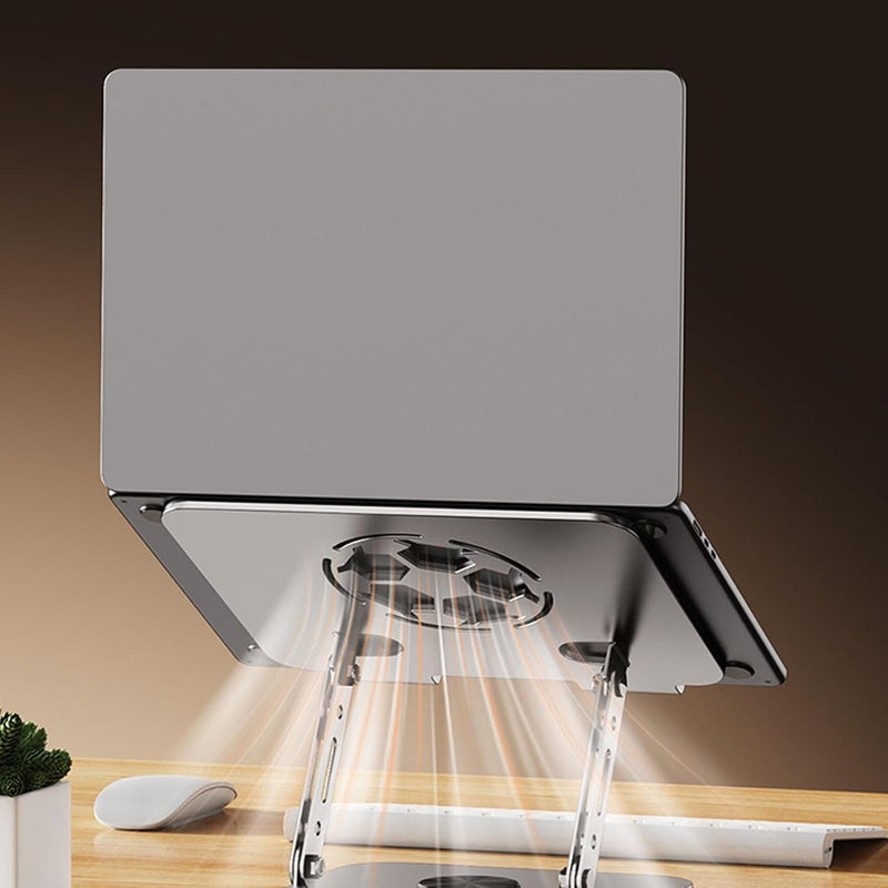 Adjustable Tablet Stand for Desk Metal Foldable Portable Holder Mount Cooling Computer Accessories Foldable Metal Cooling - Image 5